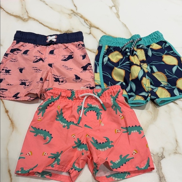 Cat & Jack Other - Set of 3 Cat & Jack Kids Patterned Shorts Set - Pink, Green, Blue